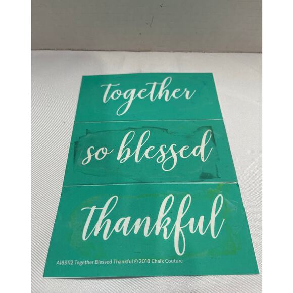 Chalk Couture Used  5X7 ‎  Reusable  Transfer " So Blessed, Thankful, Tog… - Picture 1 of 7